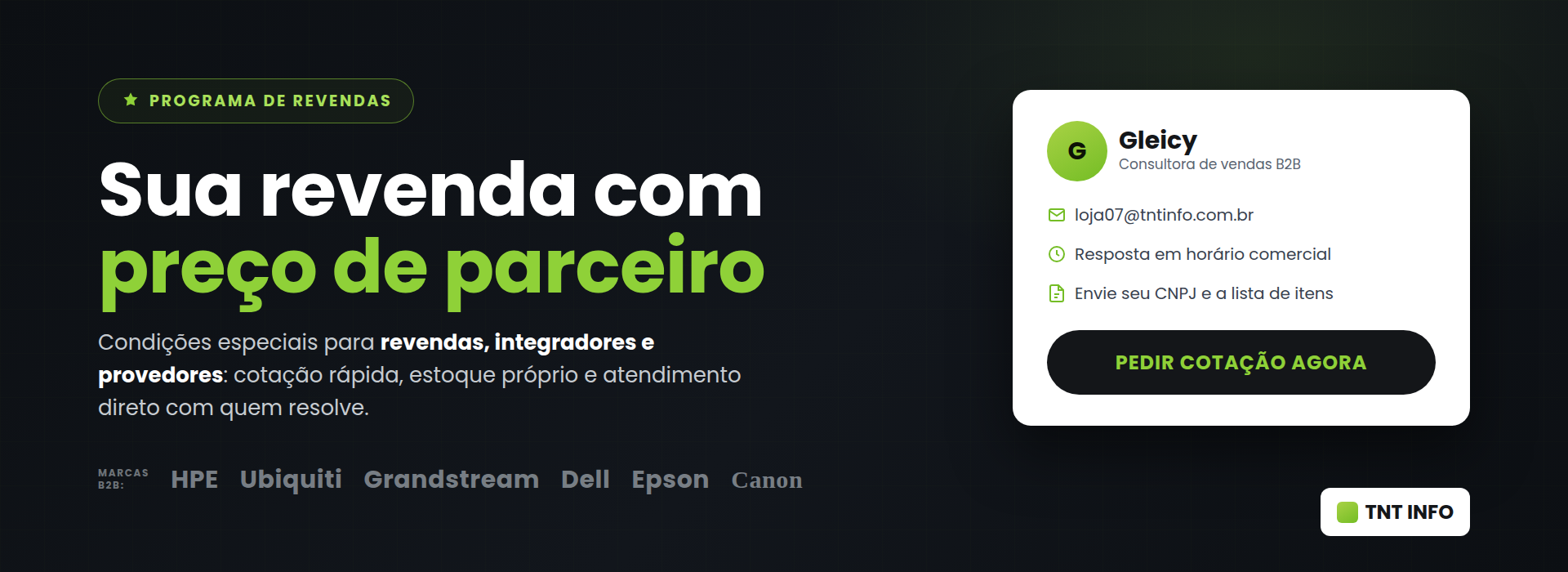 Programa de Revendas TNT Info