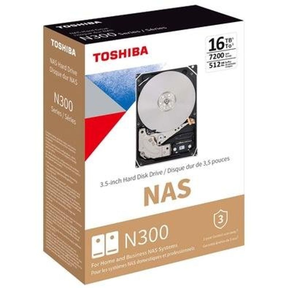 HD Interno Toshiba N300 16TB 3,5' NAS HDWG51GXZSTA | TNT Info