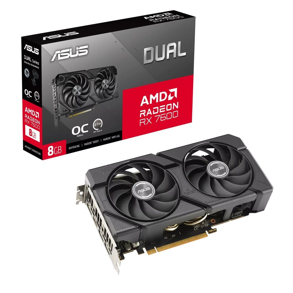 Placa de video AMD Radeon Asus RX7600 Evo Oc Edition 8GB Gddr6
