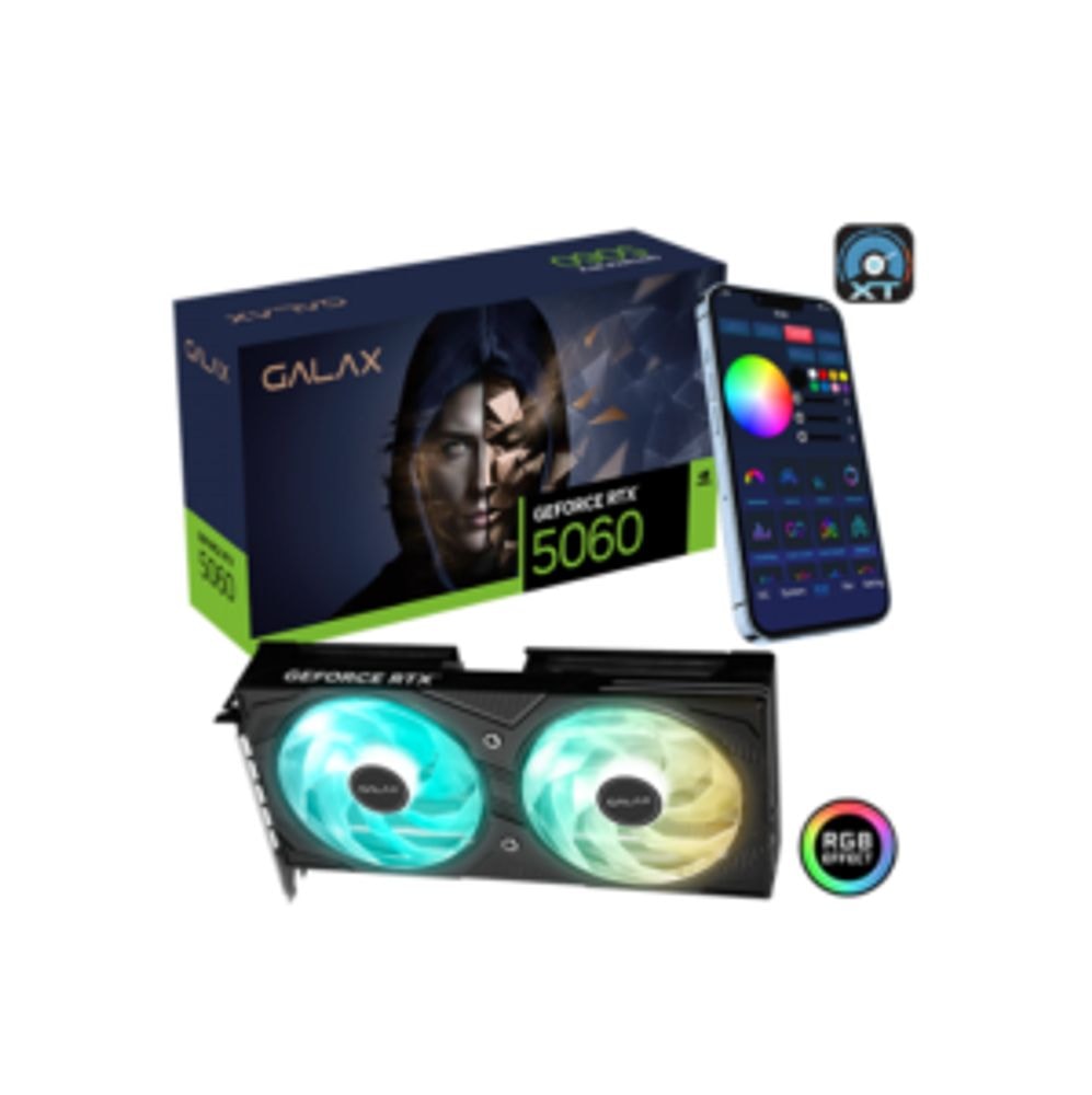 Placa de Video NVIDIA Geforce Galax RTX5060 EX 2X 8GB - 128 Bits - HDMI/3X …