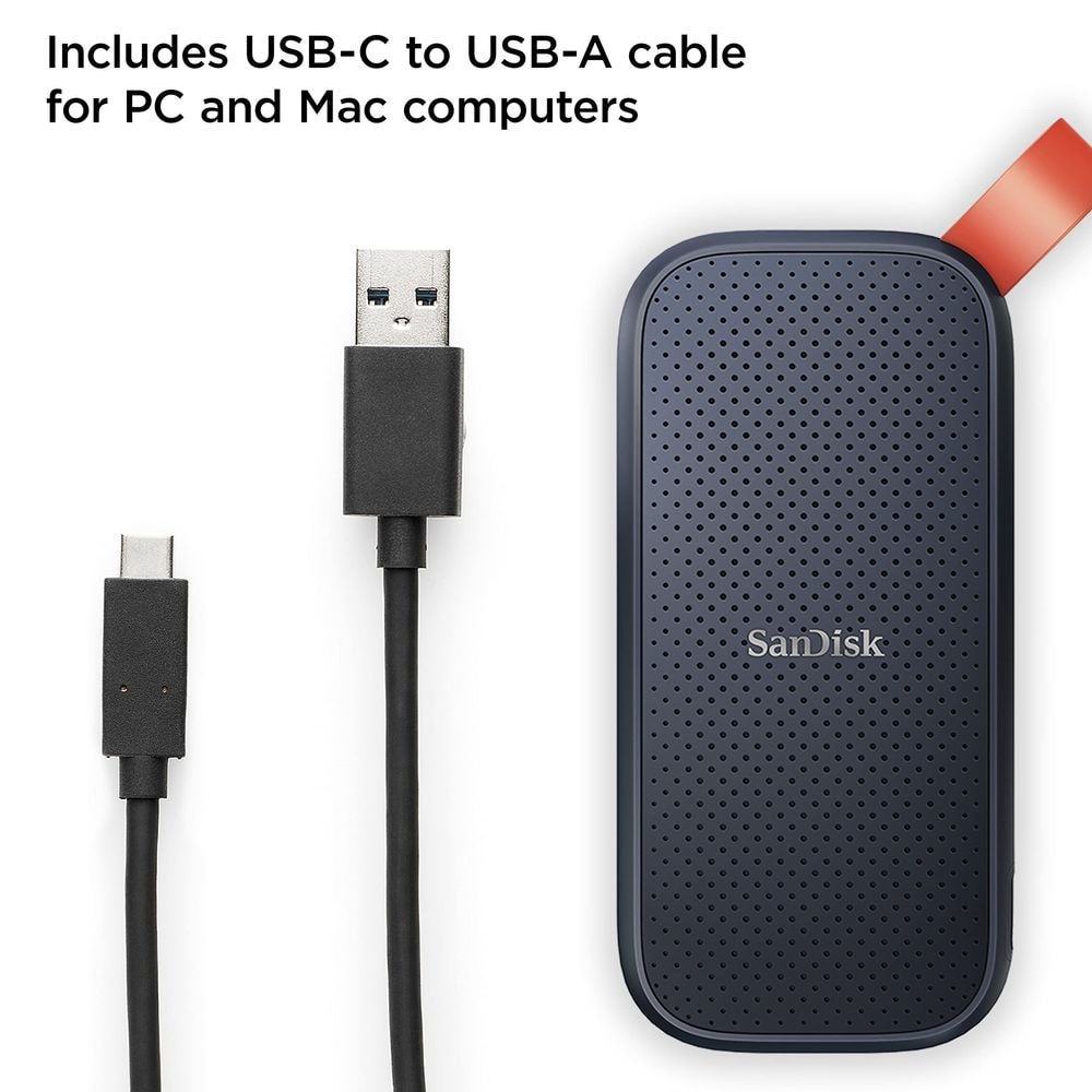 SSD Externo Portátil Sandisk 1TB USB Grafite - SDSSDE30-1T00-G26