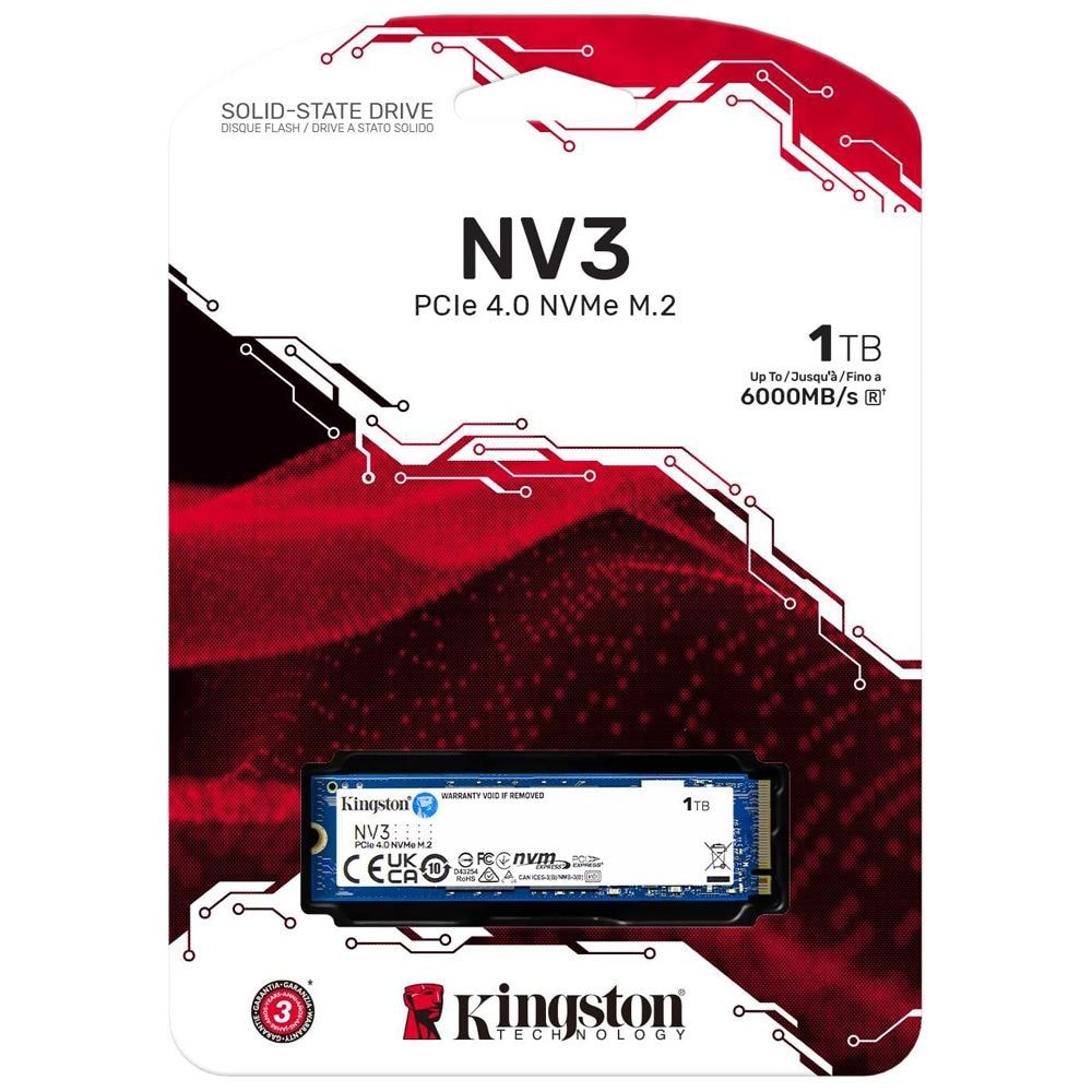 SSD M.2 NVME 1TB Kingston NV3 SNV3S/1000G - Melhor Preço e